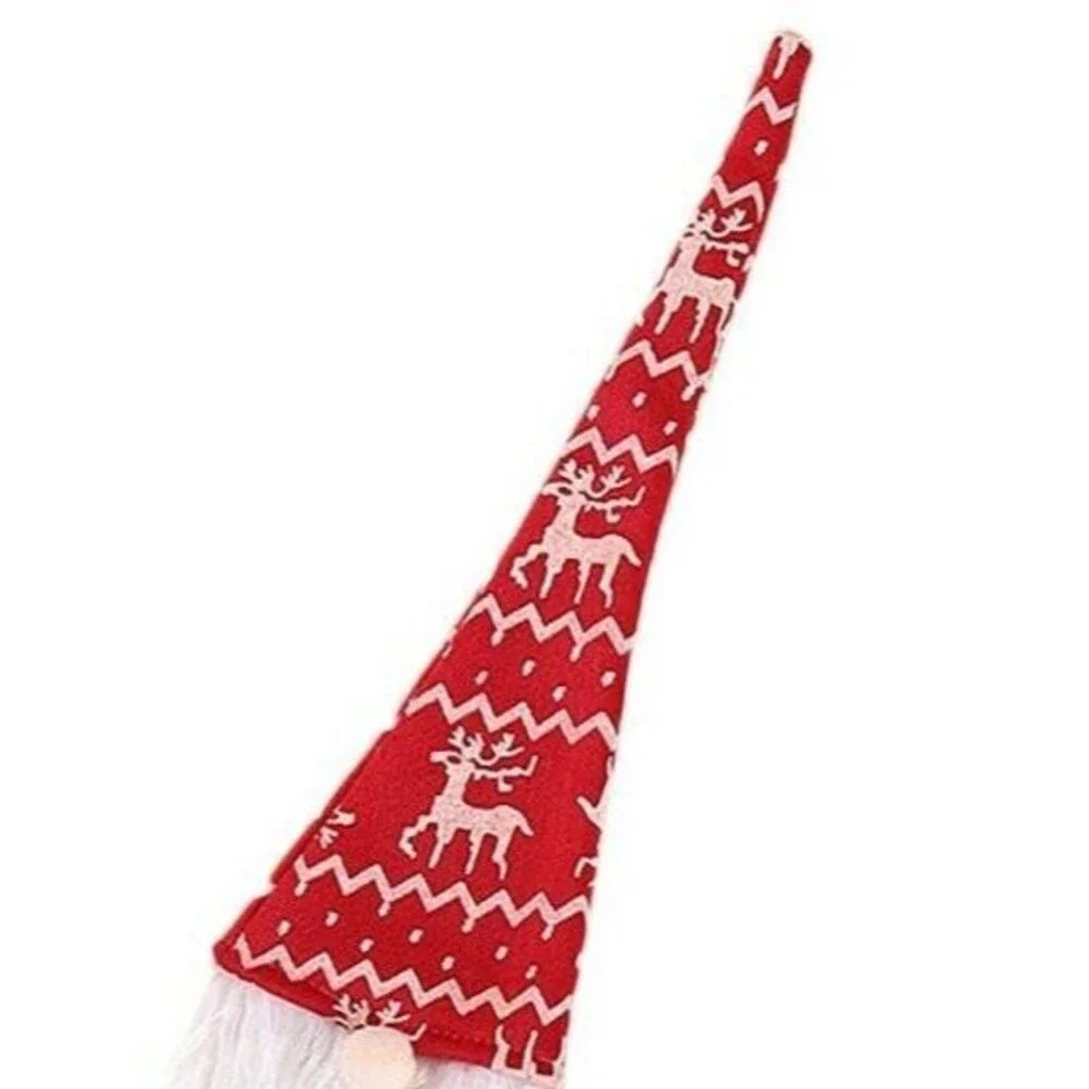 2Pc Christmas Bottle Toppers Scandi Hat and Santa Scarf Top Holiday Decorations
